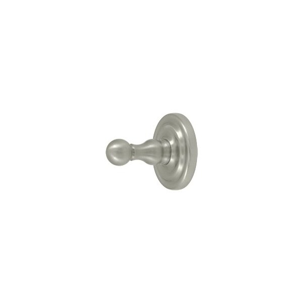 Solid Brass Single Robe Hook, R-Series, Brushed Nickel Finish, 10PK